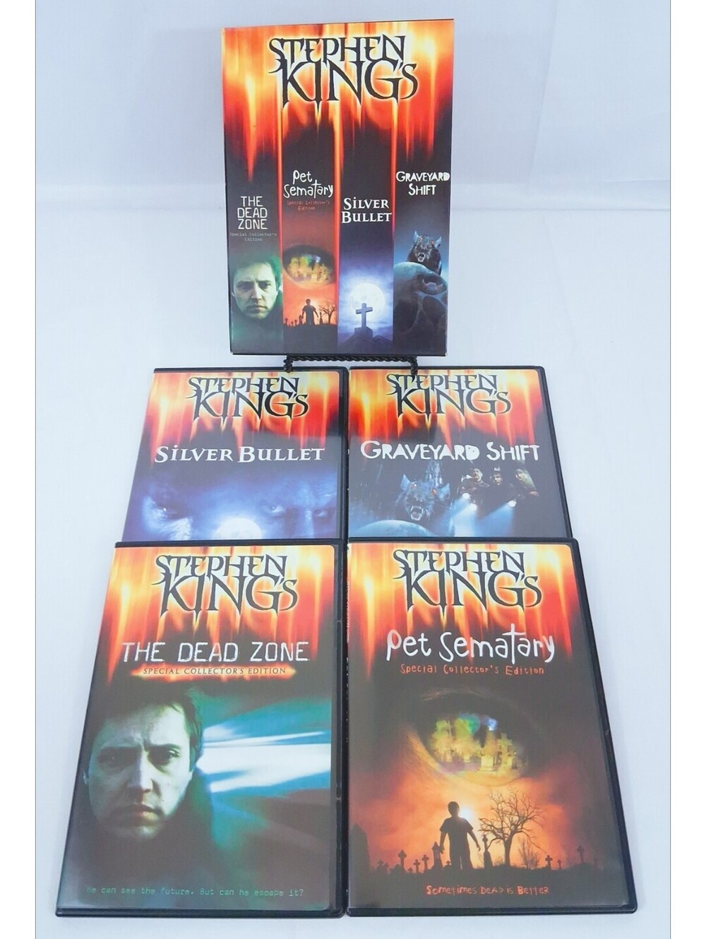 Stephen KING'S DVD Box Set Dead Zone Pet Sematary Silver Bullet Graveyard Shift